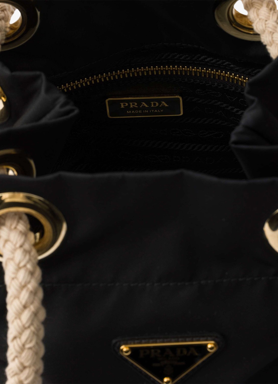Prada Mariner Re-Nylon Small schoudertas met logo - detail 3 zwart