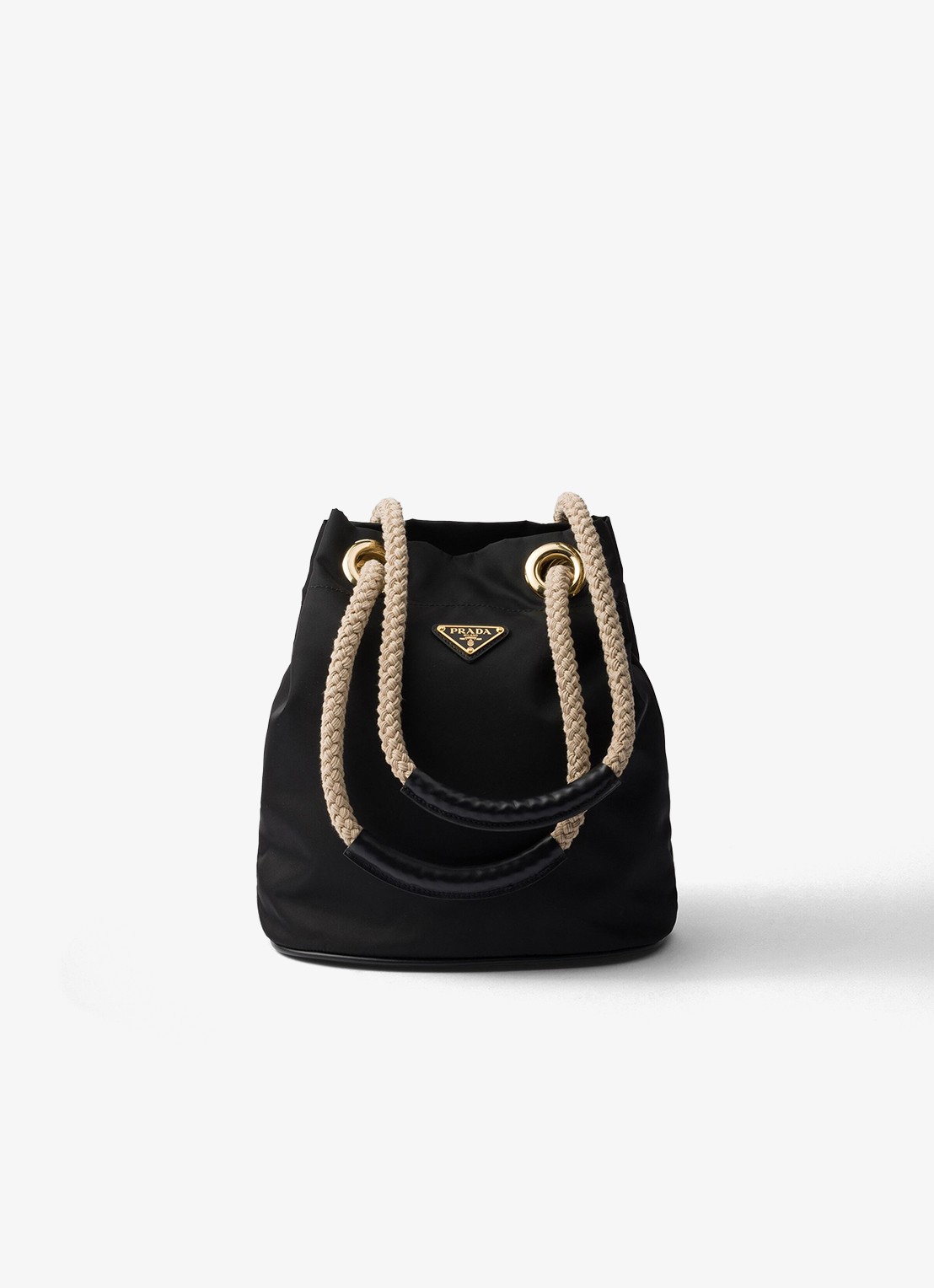 Prada Mariner Re-Nylon Small schoudertas met logo - voorkant zwart