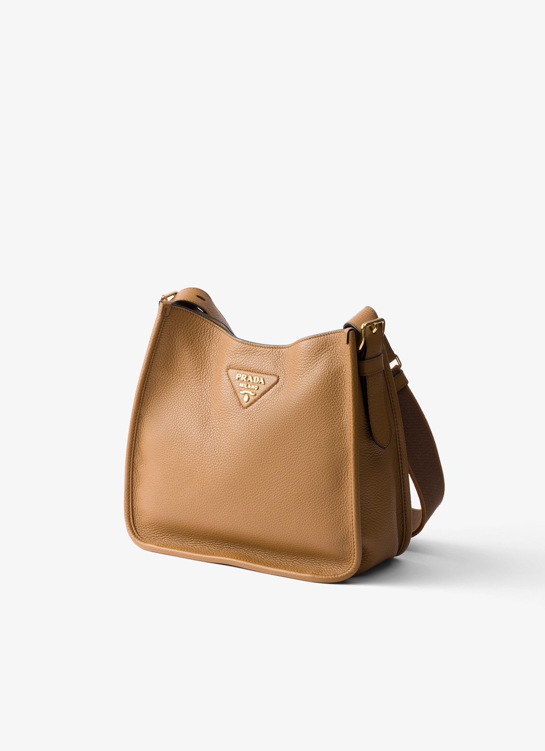 Prada Medium schoudertas van kalfsleer - voorkant 6 camel
