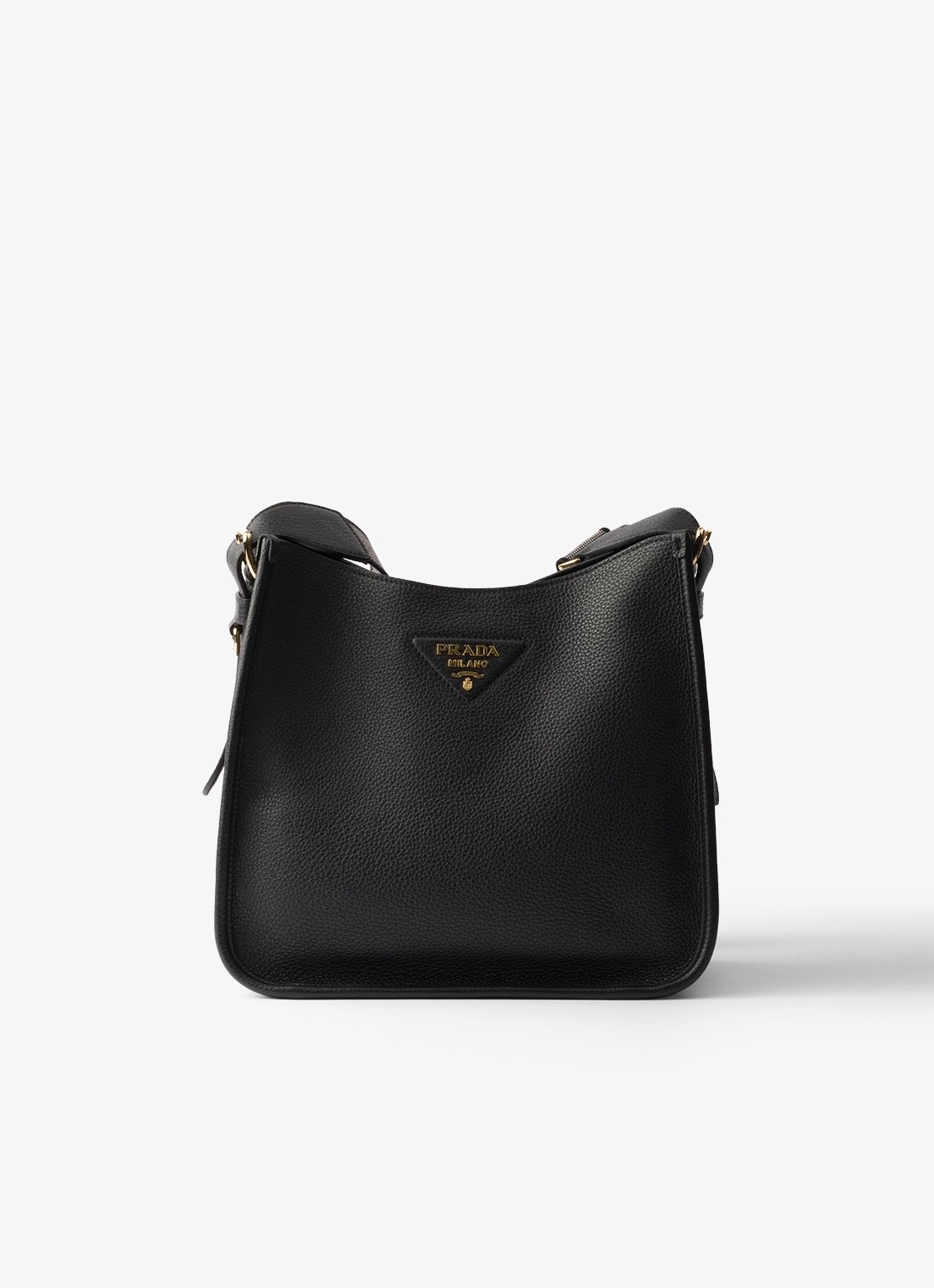 Prada Medium schoudertas van kalfsleer - voorkant zwart