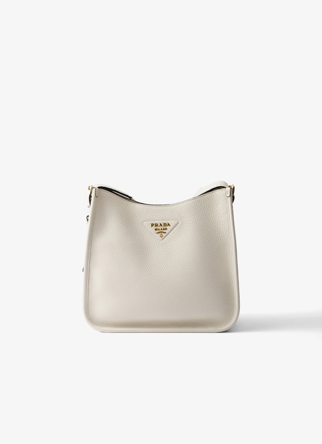 Prada Medium schoudertas van kalfsleer - voorkant wit