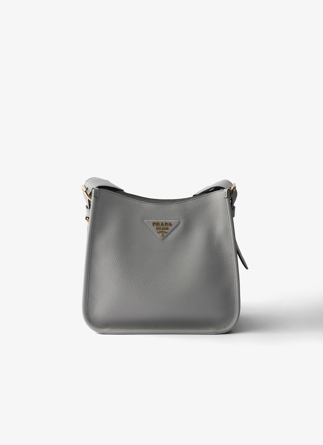 Prada Medium schoudertas van kalfsleer - voorkant grijs