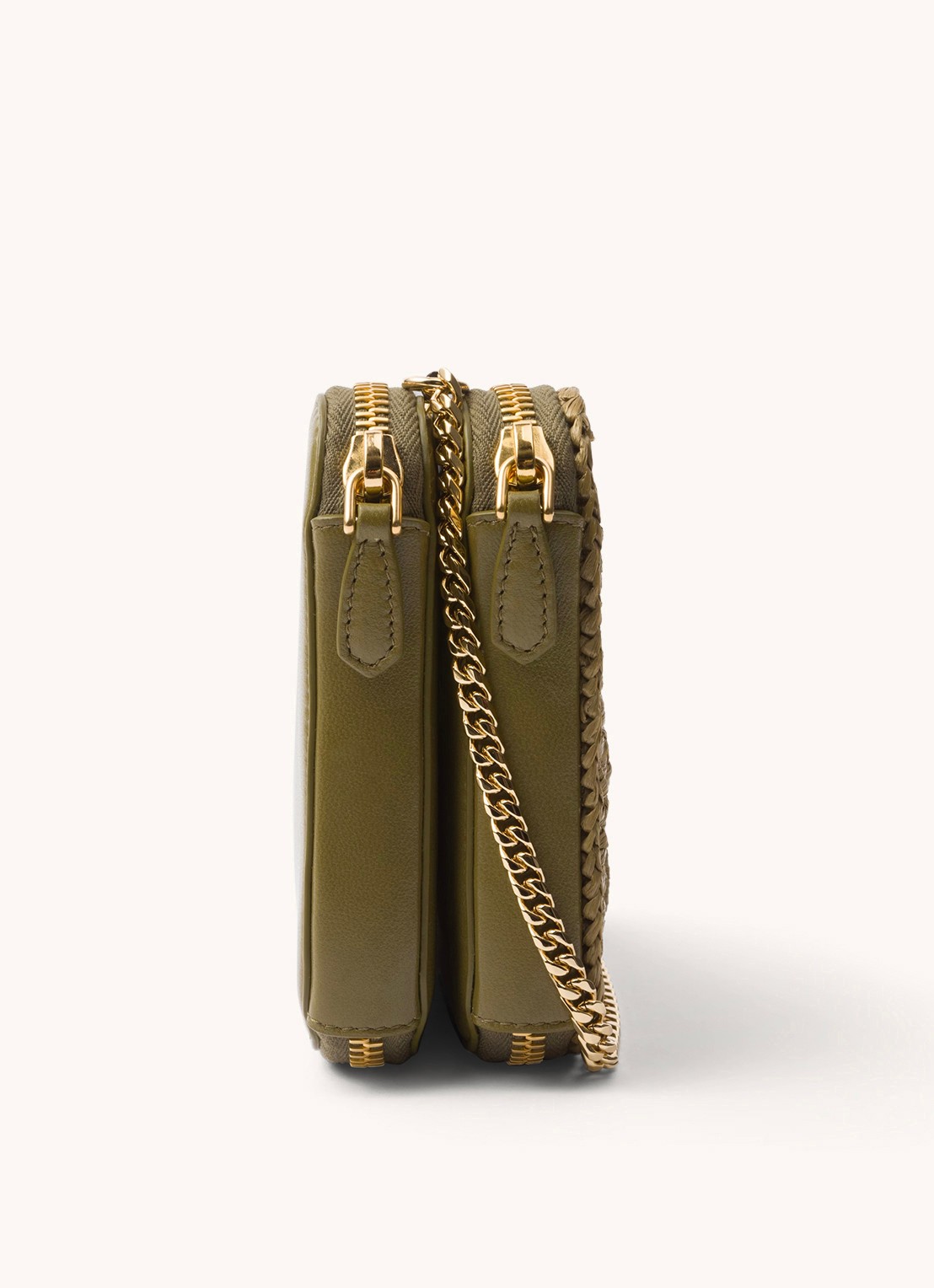 Prada Mini crossbodytas met leren details - detail 3 olijfgroen