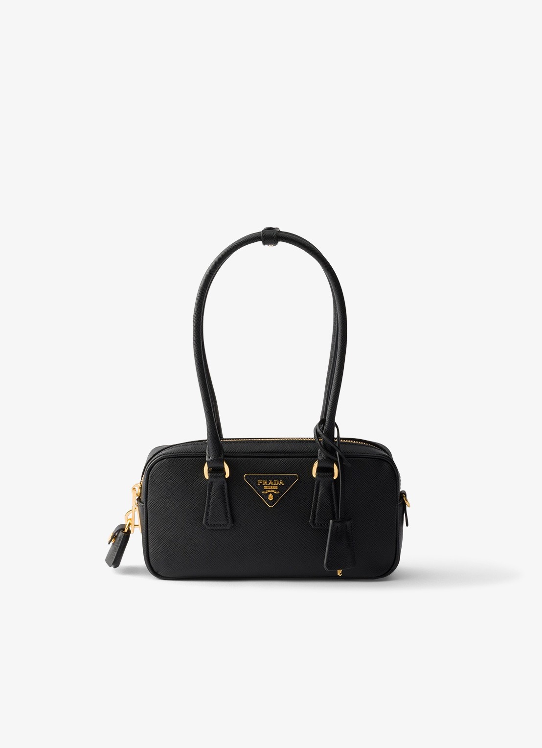 Prada Mini handtas van kalfsleer - voorkant 5 zwart