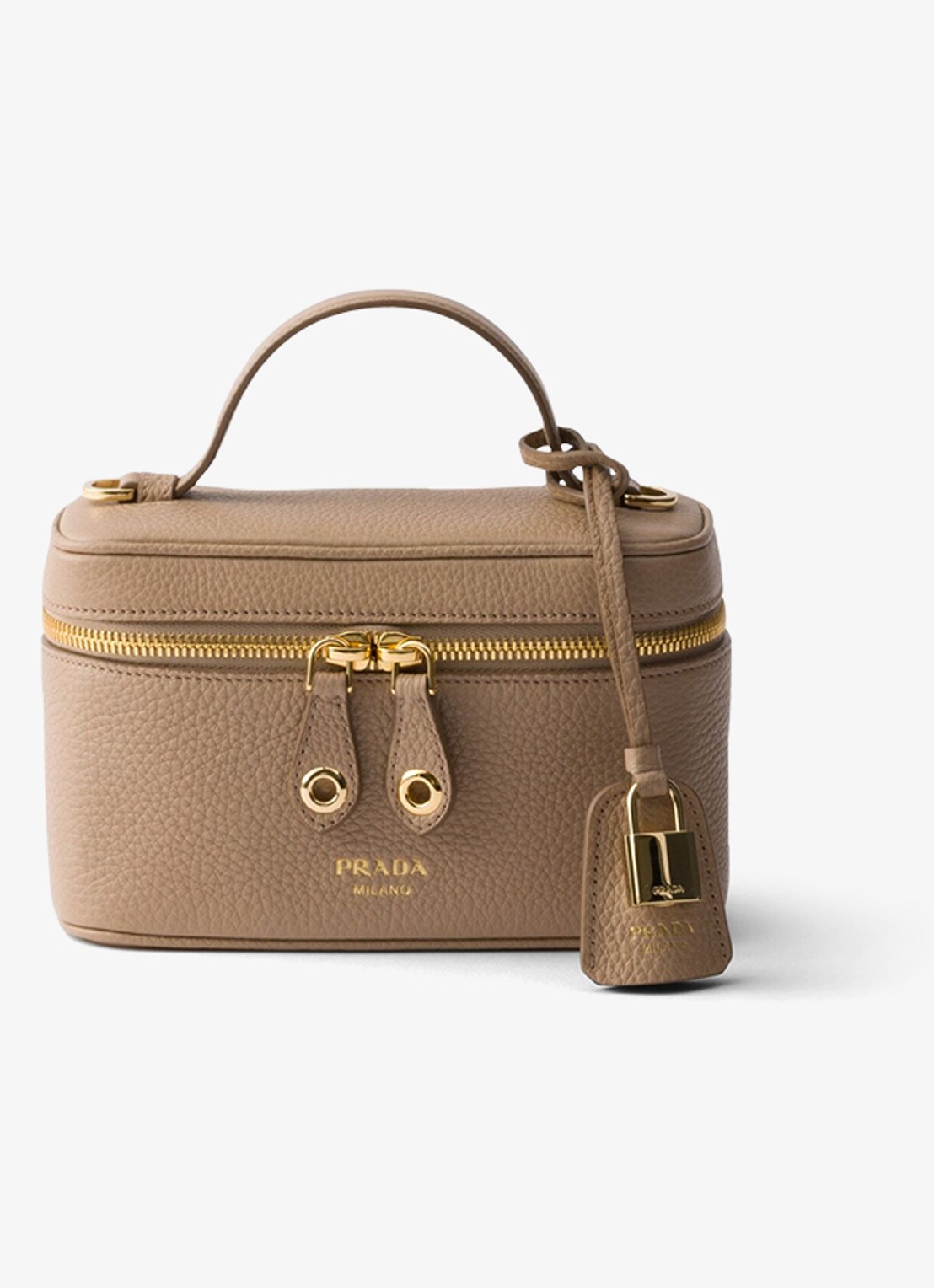 Prada Mini handtas van kalfsleer - voorkant 2 beige