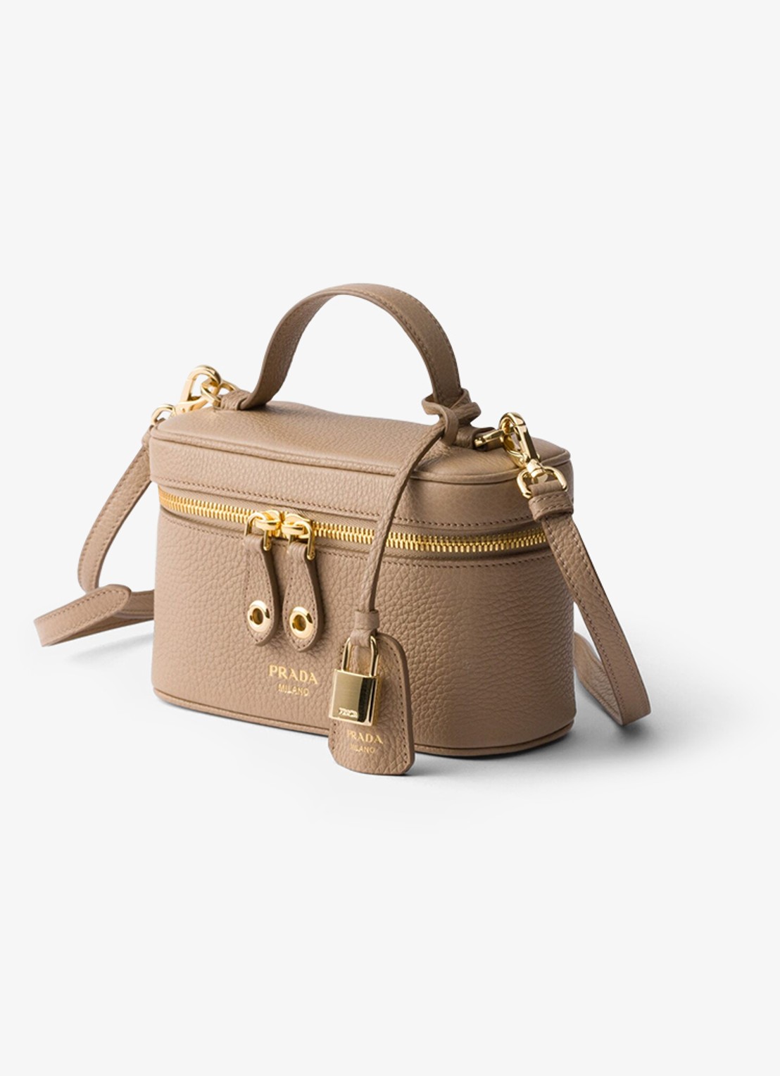 Prada Mini handtas van kalfsleer - voorkant 3 beige