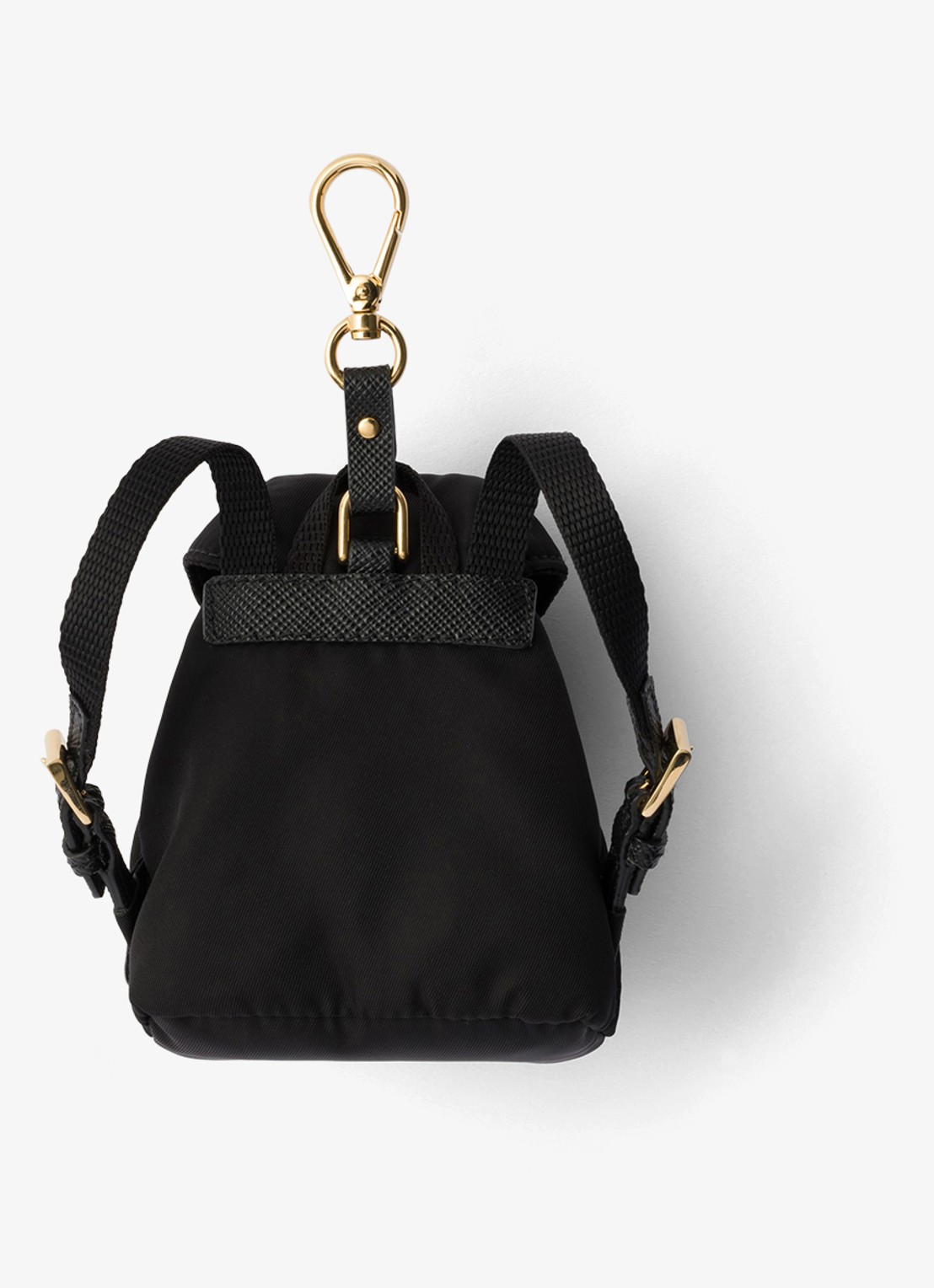 Prada Mini Icon Re-Nylon tasbedel - achterkant zwart