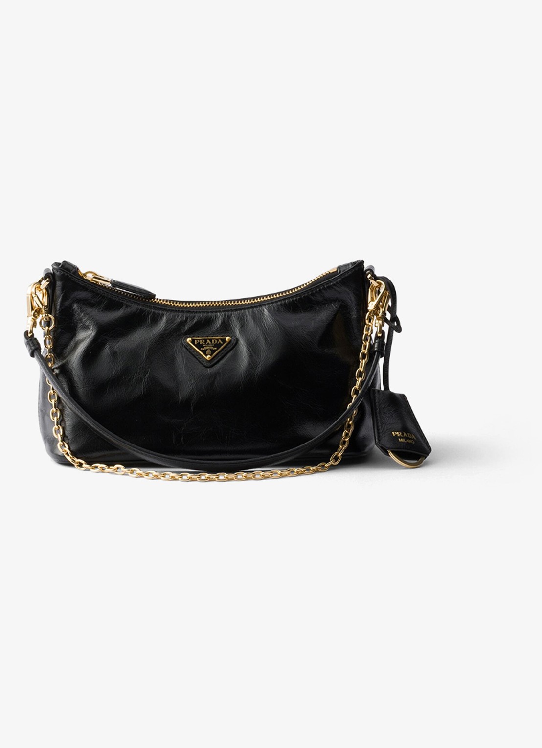 Prada Mini schoudertas van kalfsleer - voorkant 5 zwart
