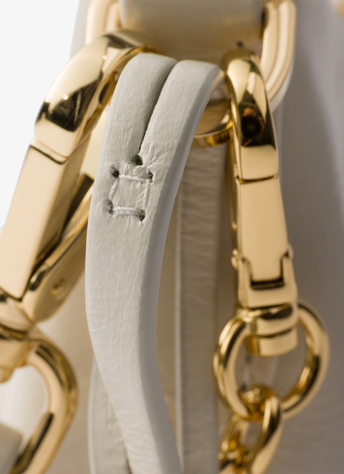 Prada Mini schoudertas van kalfsleer - detail wit