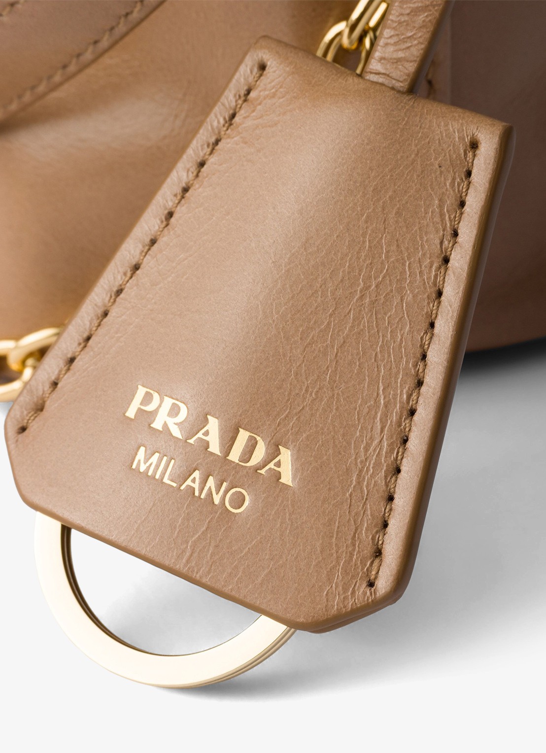Prada Mini schoudertas van kalfsleer - detail 2 beige