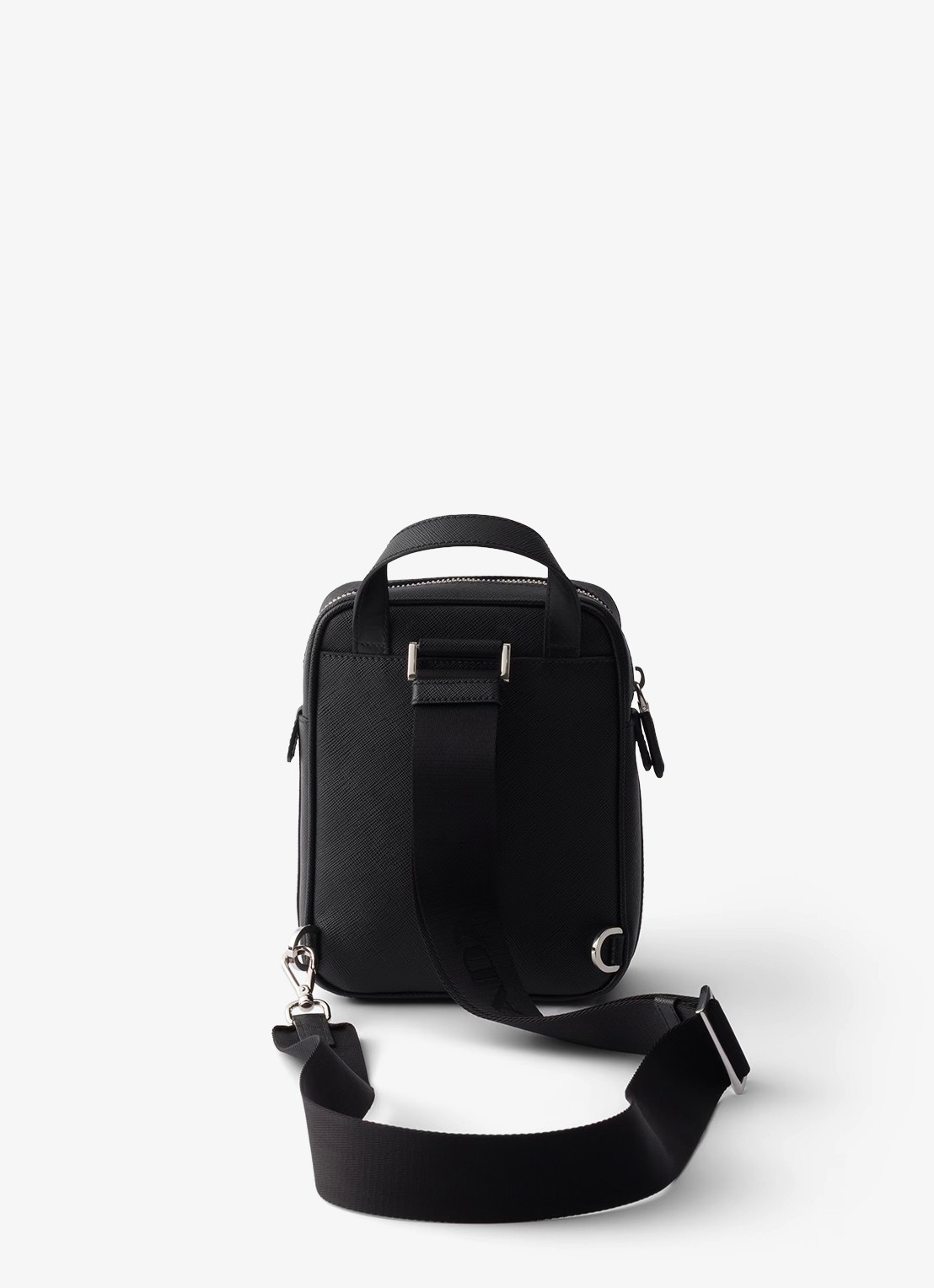Prada Mini schoudertas van kalfsleer - achterkant 7 zwart