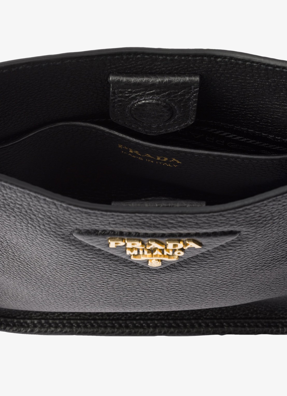 Prada Mini schoudertas van leer - detail 5 diepzwart