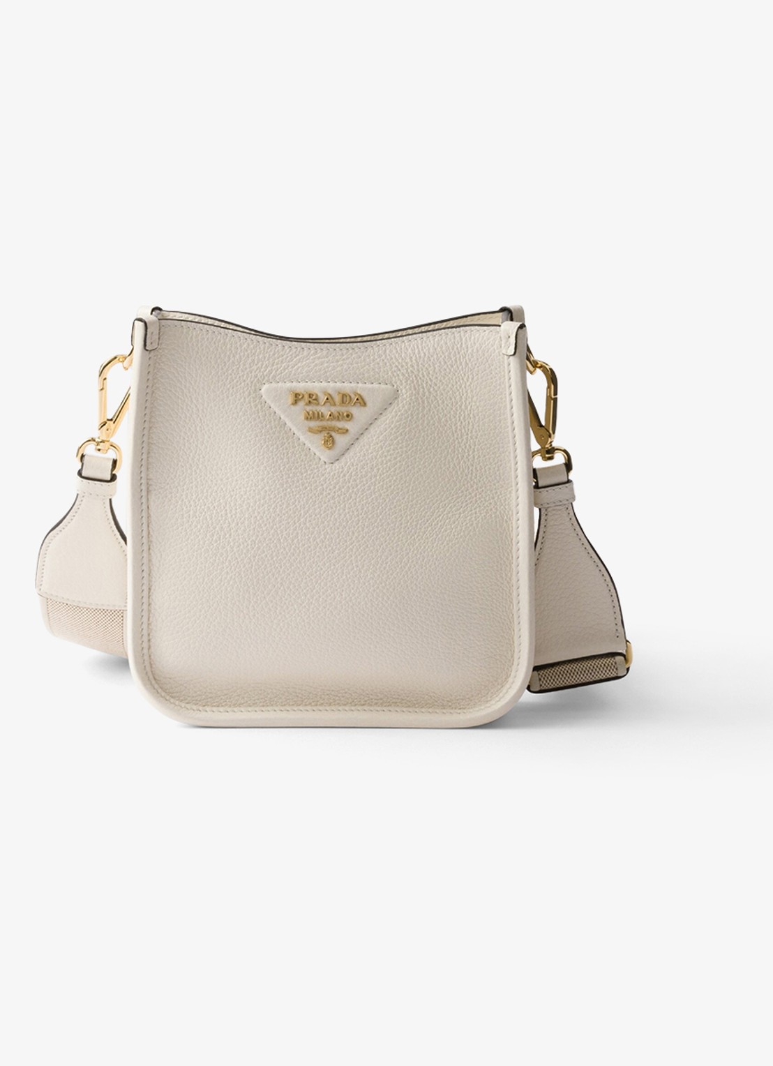 Prada Mini schoudertas van leer - voorkant wit