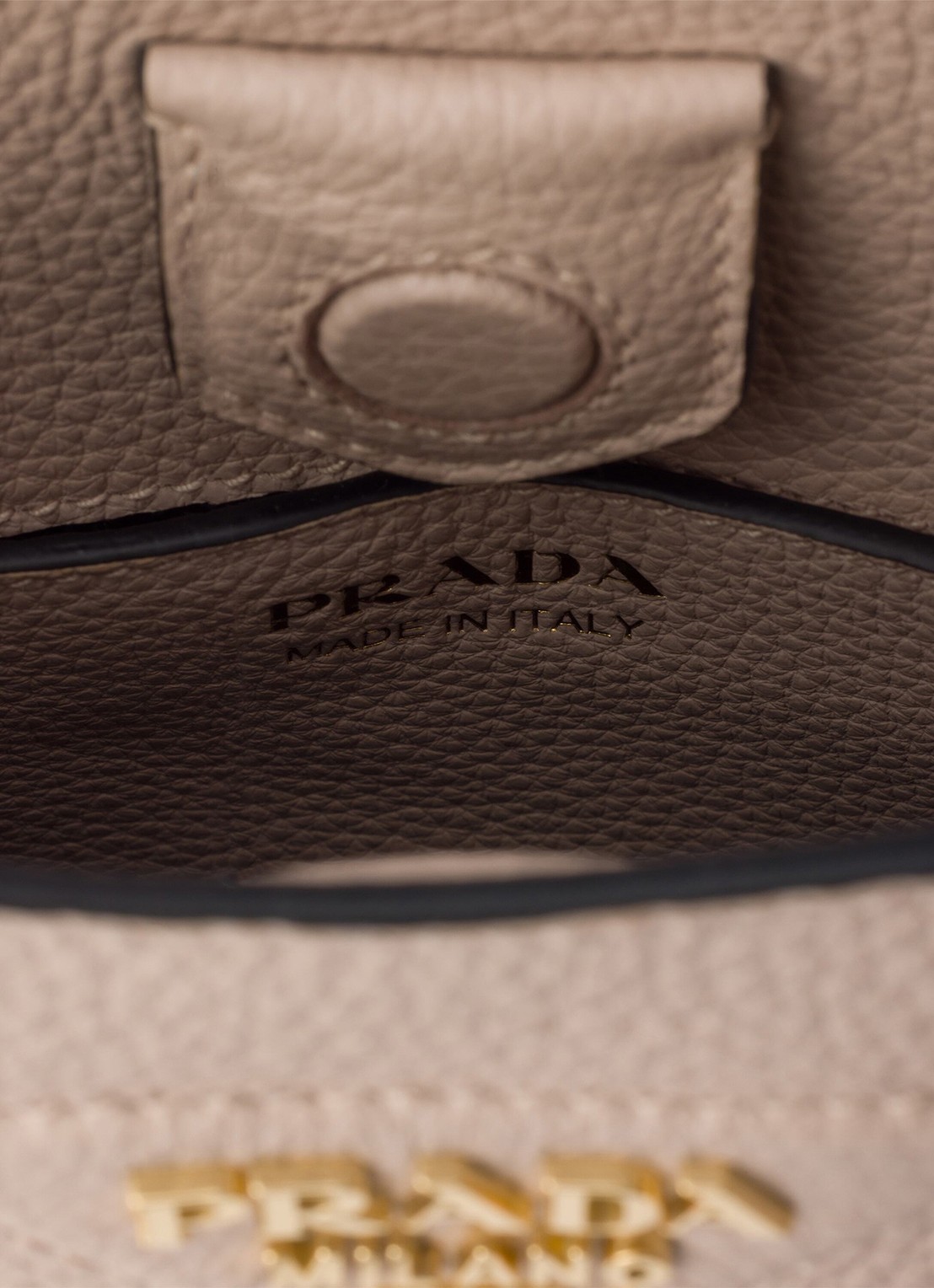 Prada Mini schoudertas van leer - detail 3 taupe