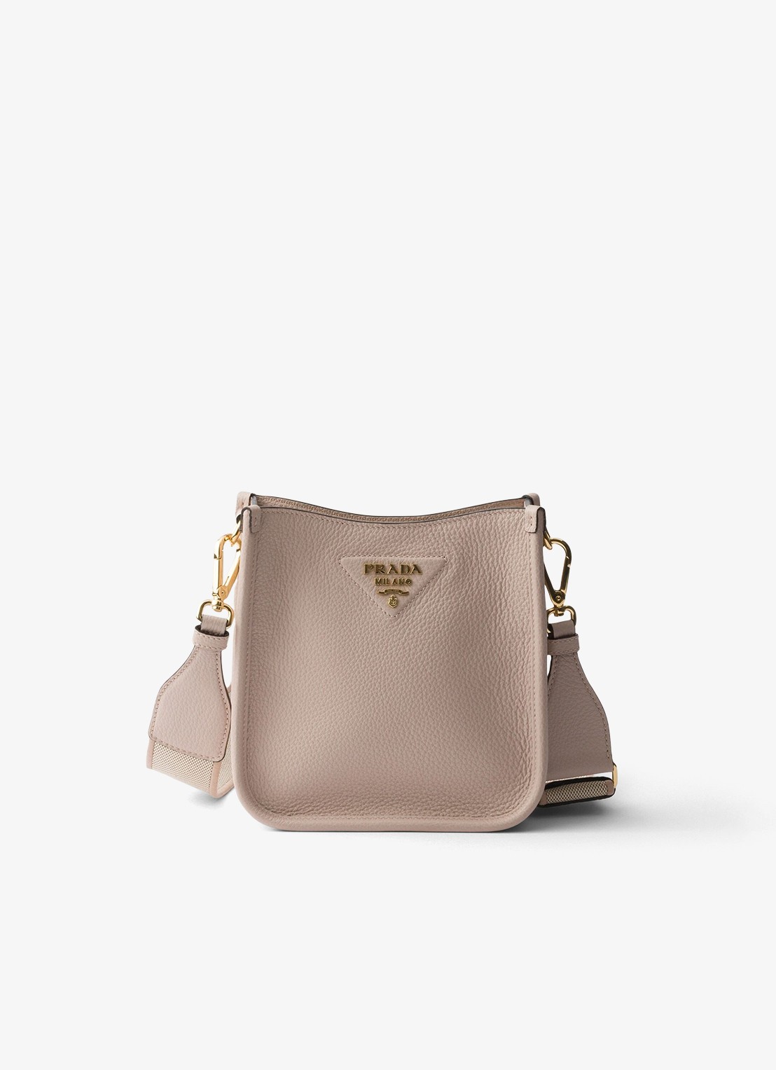 Prada Mini schoudertas van leer - voorkant 6 taupe
