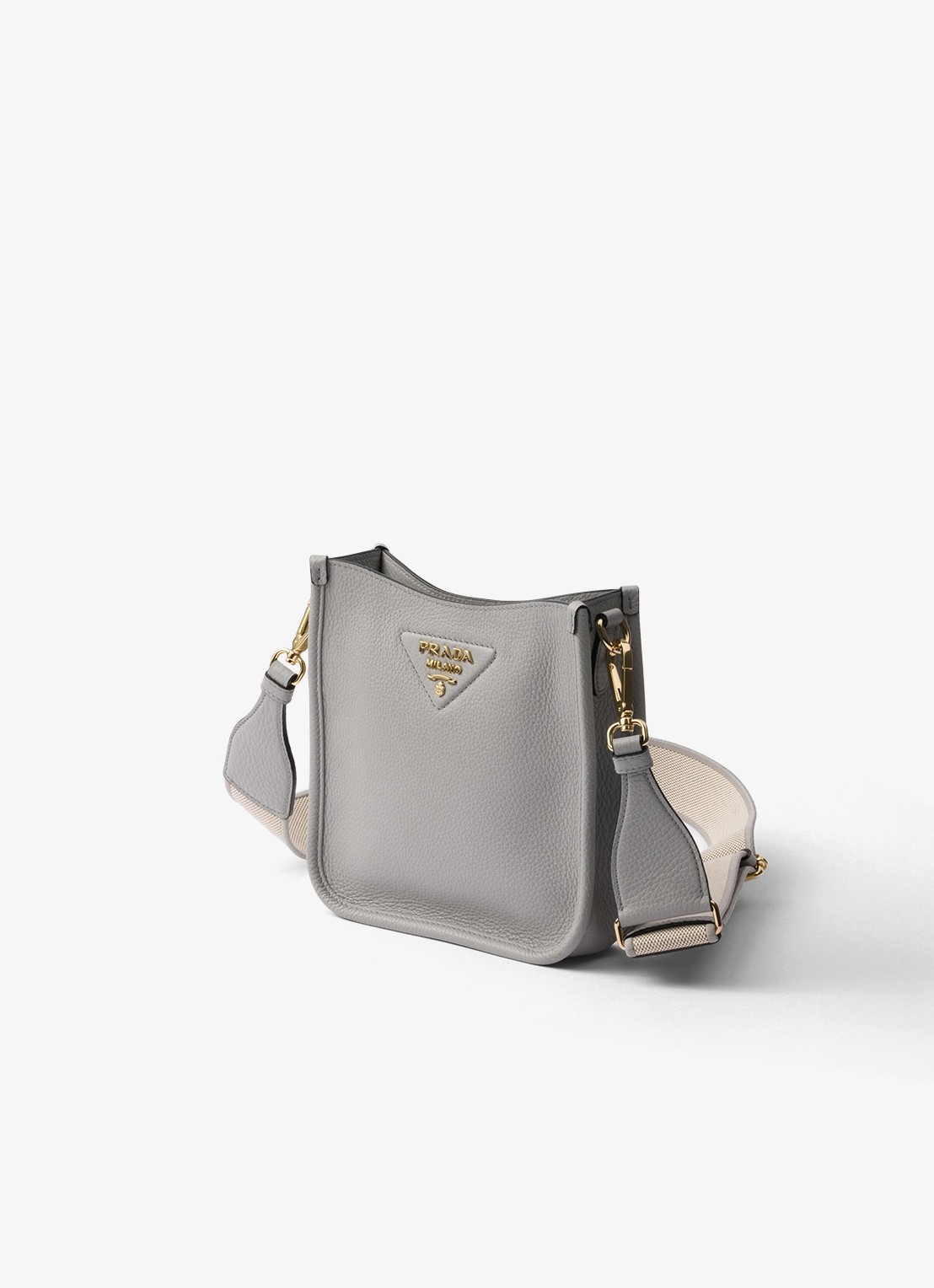 Prada Mini schoudertas van leer - voorkant 3 grijs