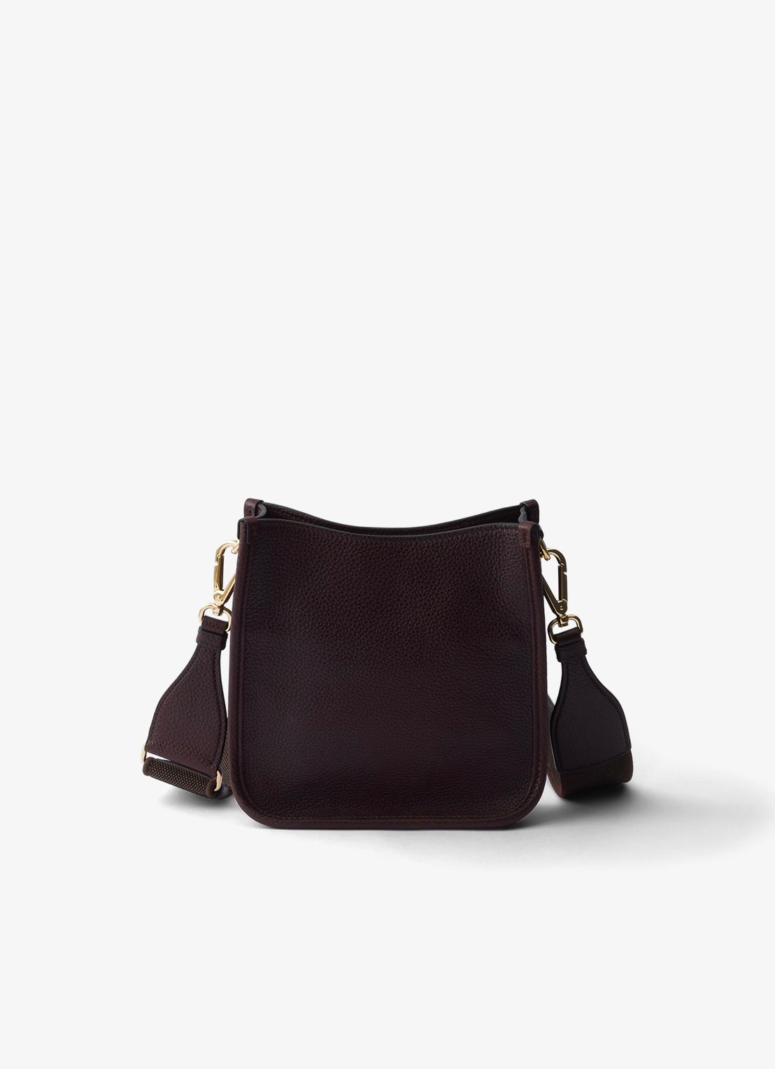 Prada Mini schoudertas van leer - achterkant 3 donkerbruin