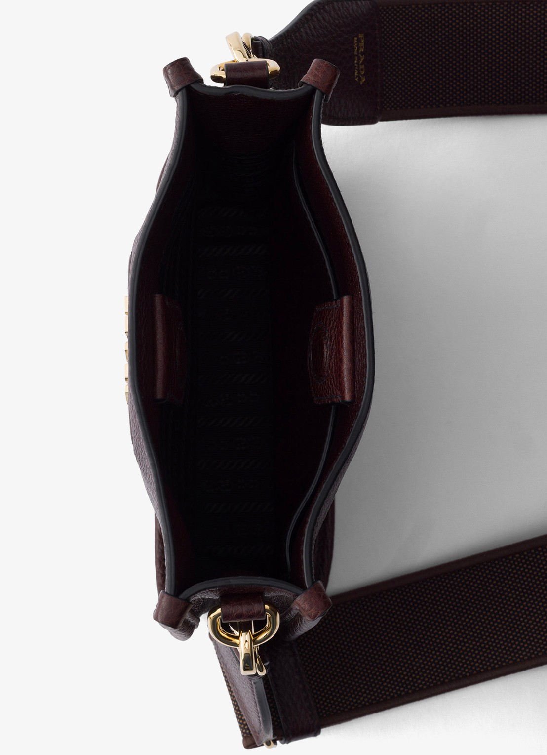 Prada Mini schoudertas van leer - detail 2 donkerbruin