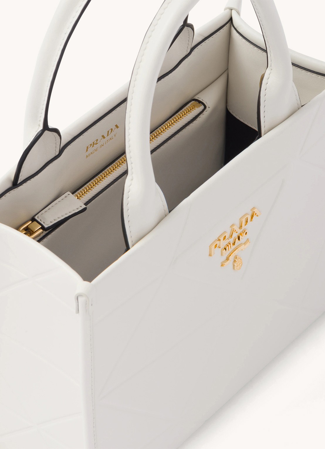 Prada Mini Symbole handtas van leer - detail 3 wit