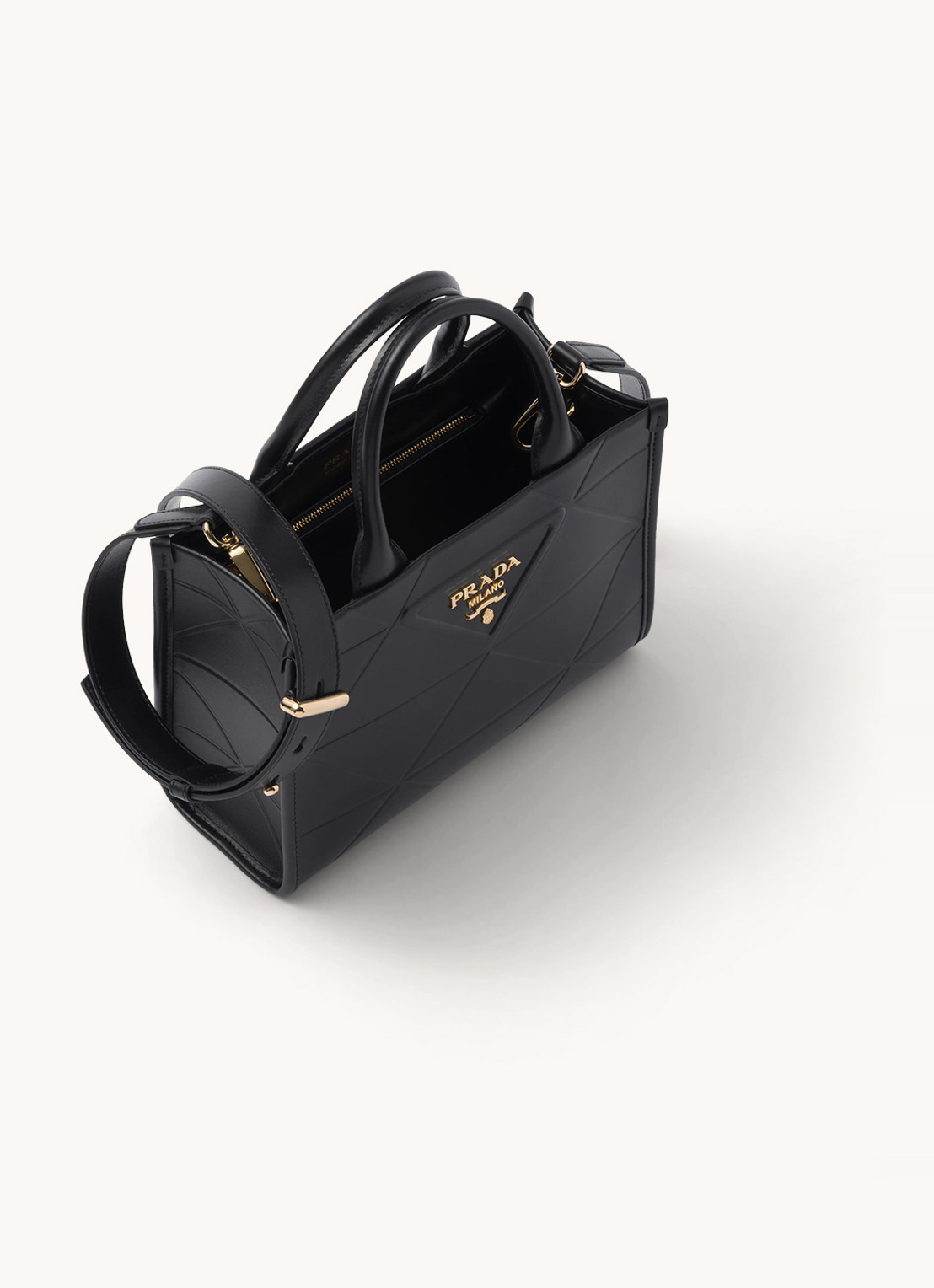 Prada Mini Symbole handtas van leer - achterkant 5 zwart