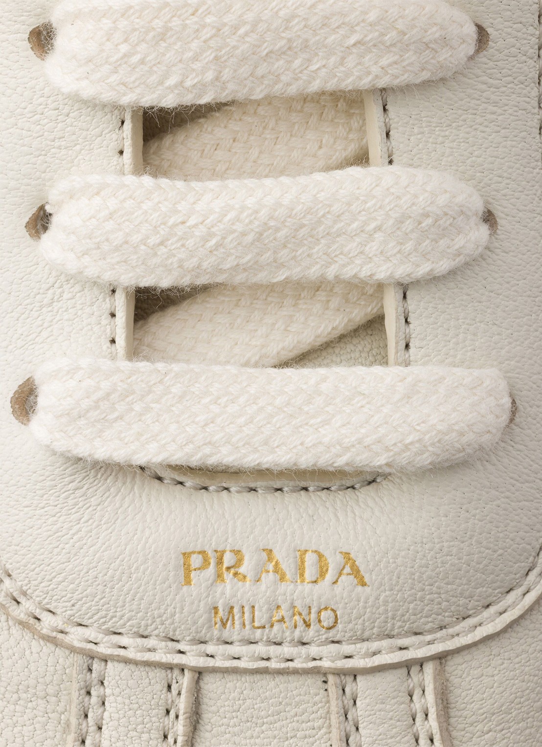Prada Montecarlo Re-Edition 2005 sneaker van lamsleer - detail 7 gebroken wit