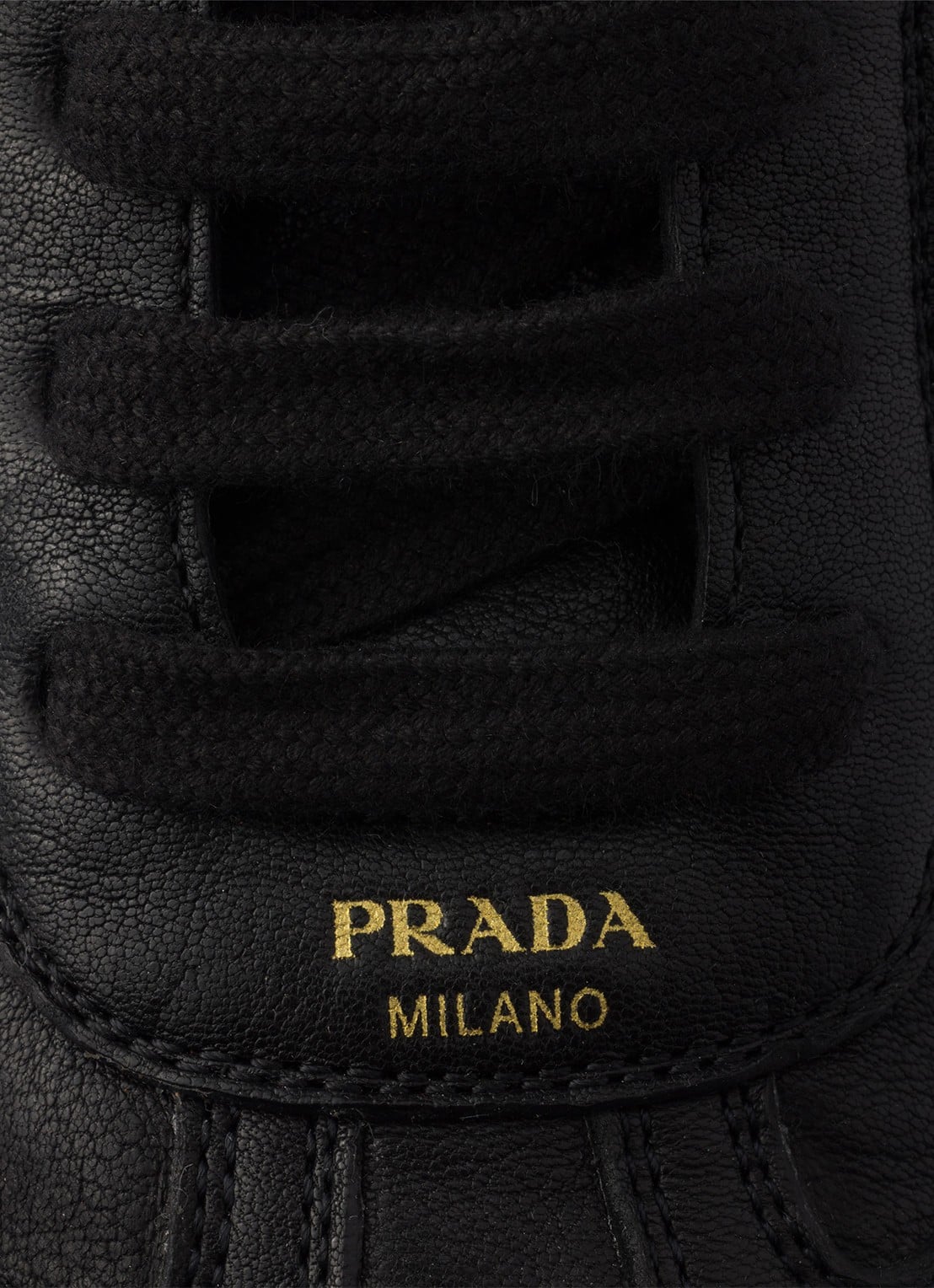 Prada Montecarlo Re-Edition 2005 sneaker van lamsleer - detail 4 zwart