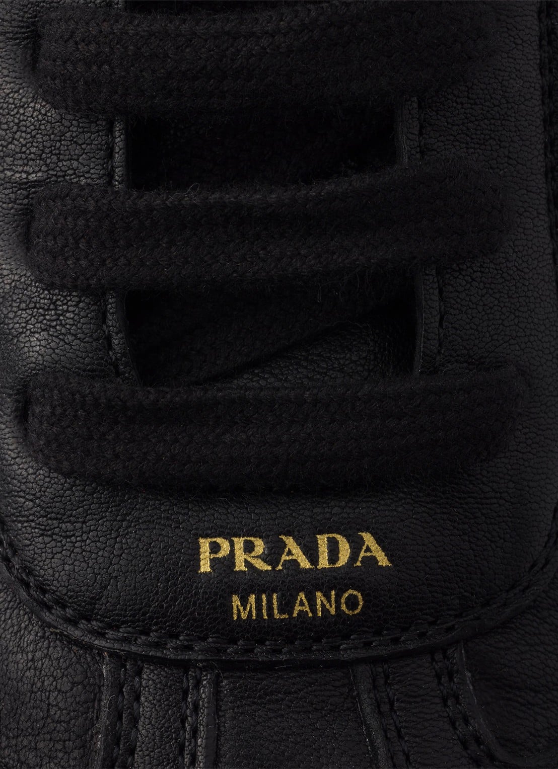 Prada Montecarlo Re-Edition 2005 sneaker van lamsleer - detail 5 zwart