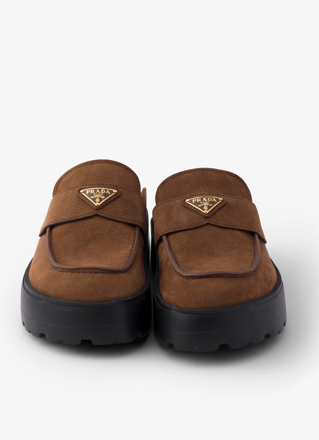 Prada Muiltje van nubuck - detail 3 bruin