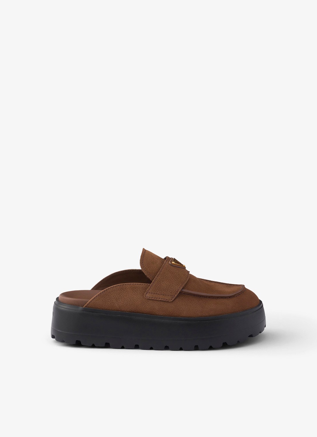 Prada Muiltje van nubuck - voorkant 4 bruin