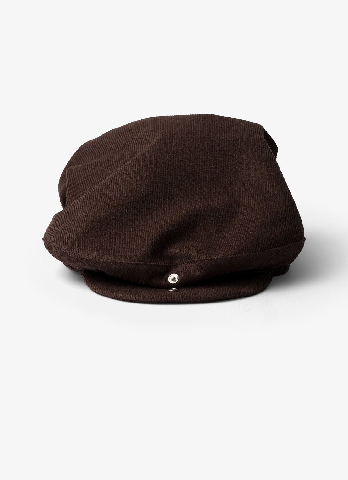 Prada Muts van corduroy met logoborduring - voorkant 3 bruin