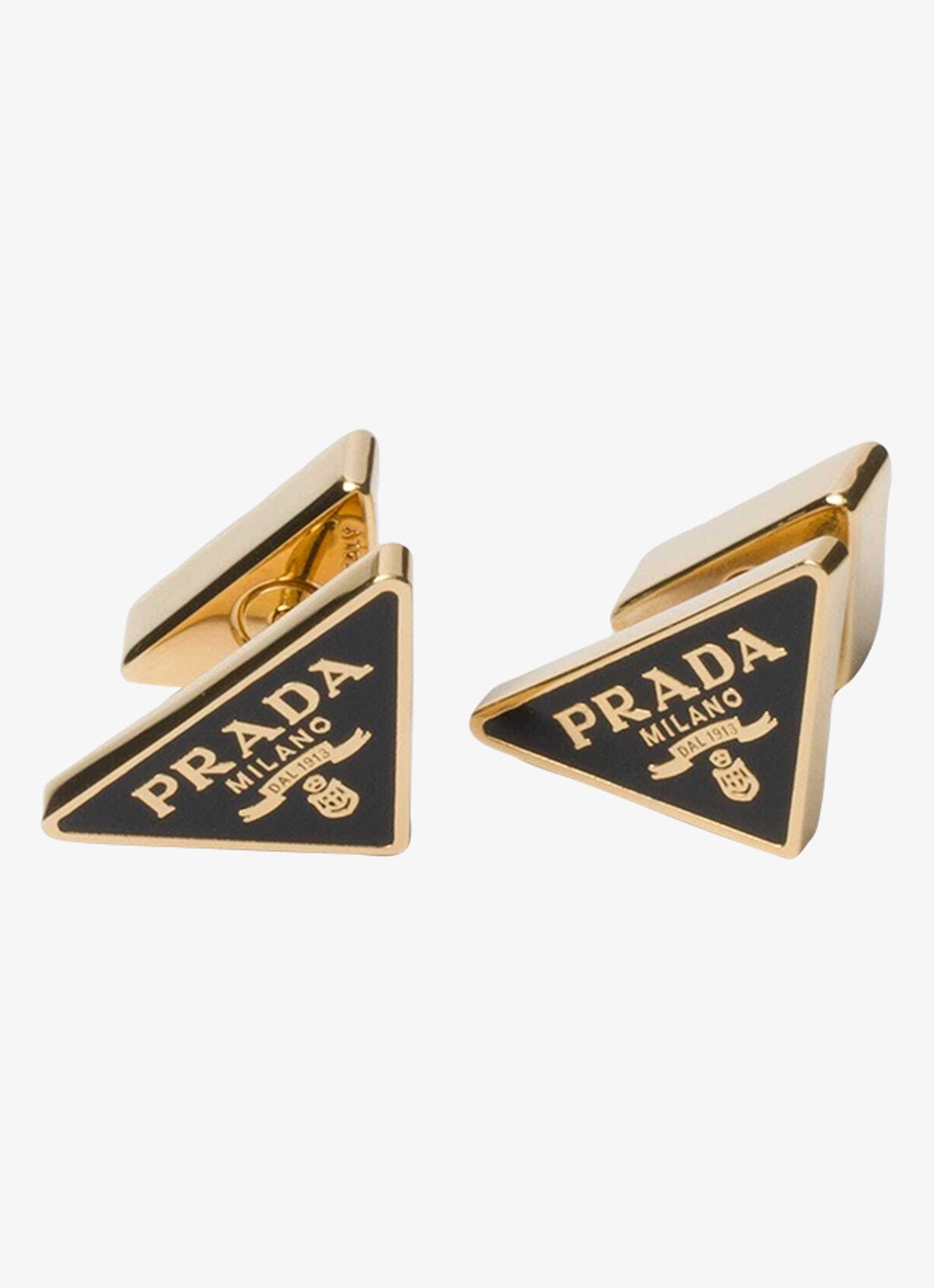 Prada Oorstekers met logo - voorkant 2 zwart