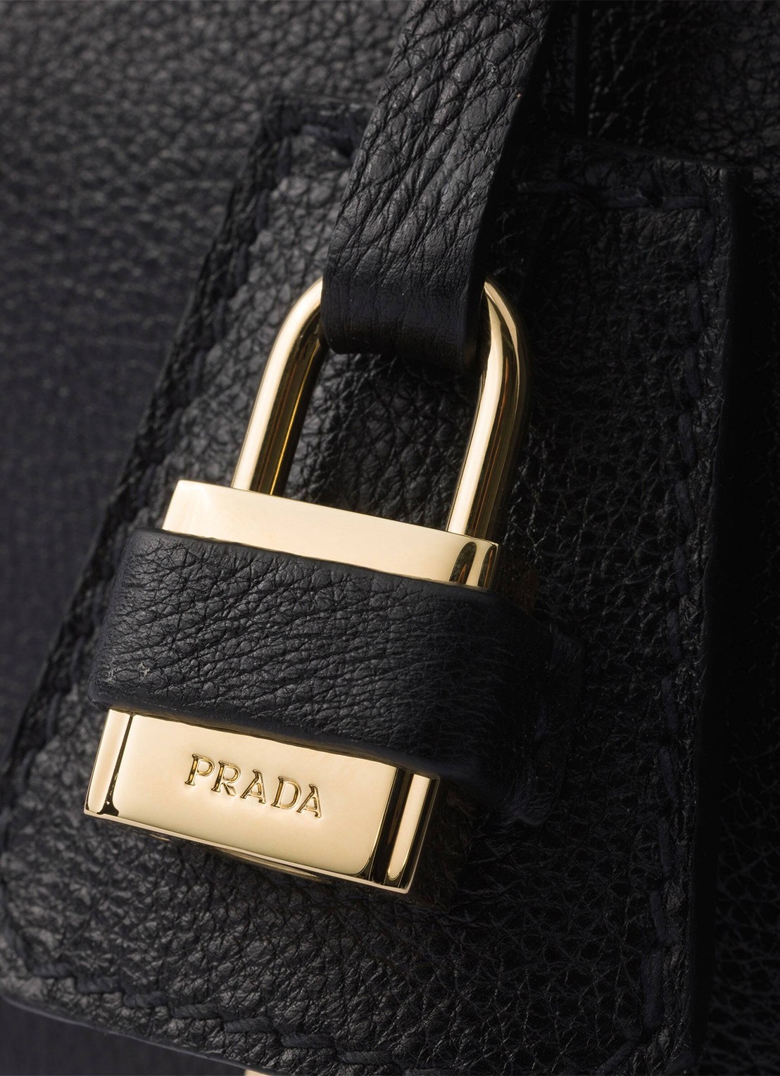 Prada Ouvert Large schoudertas van kalfsleer - detail 2 zwart
