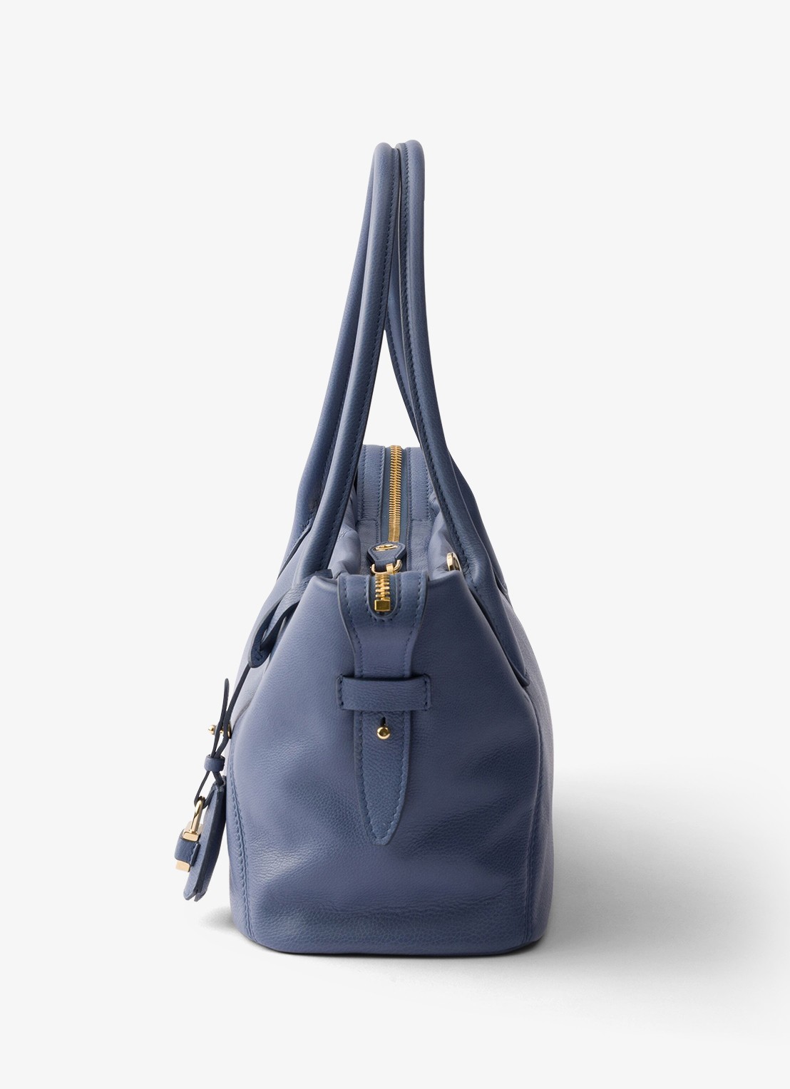 Prada Ouvert Large schoudertas van kalfsleer - detail blauw