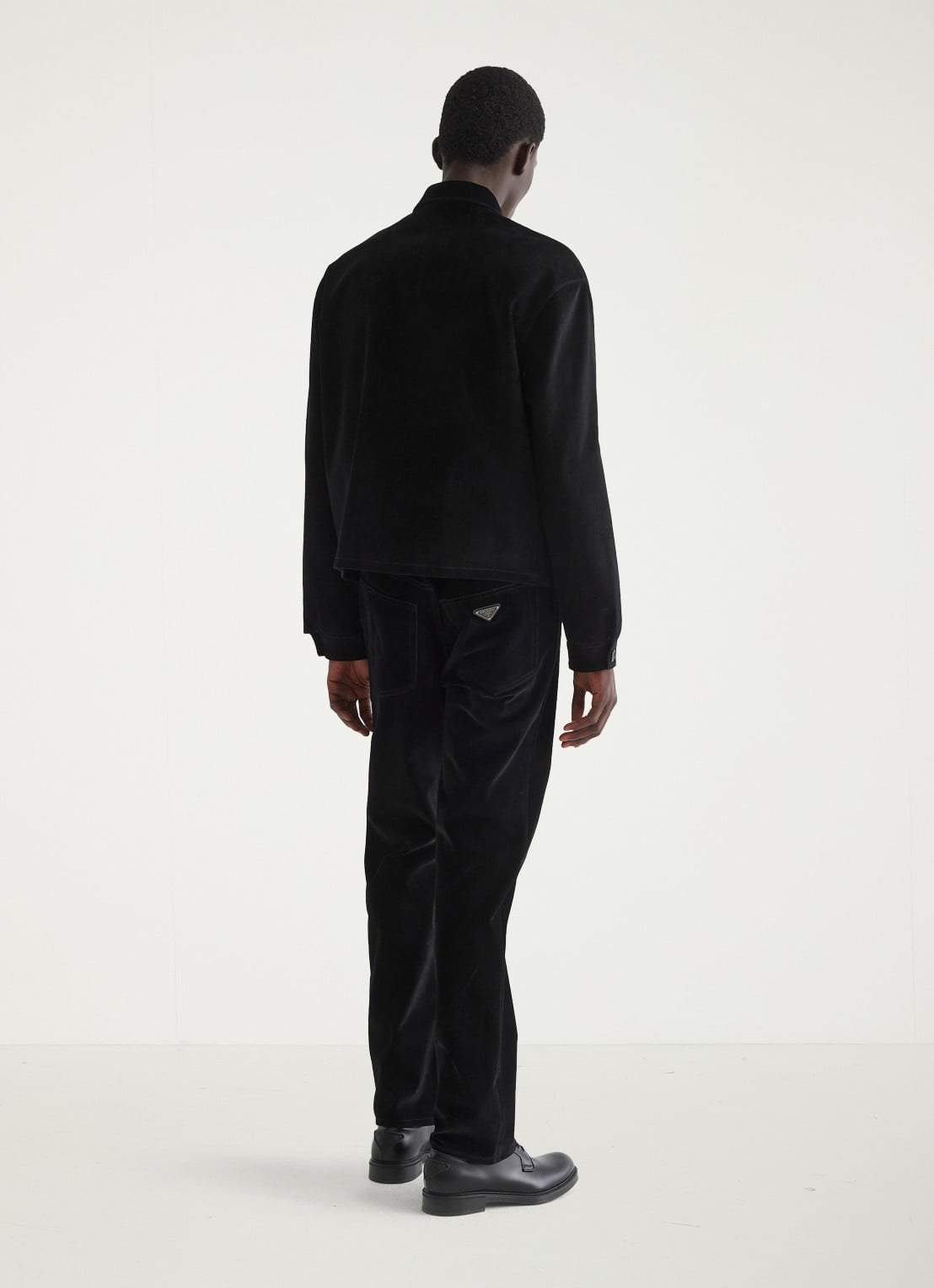 Prada Overshirt met logo en steekzakken - achterkant 3 zwart