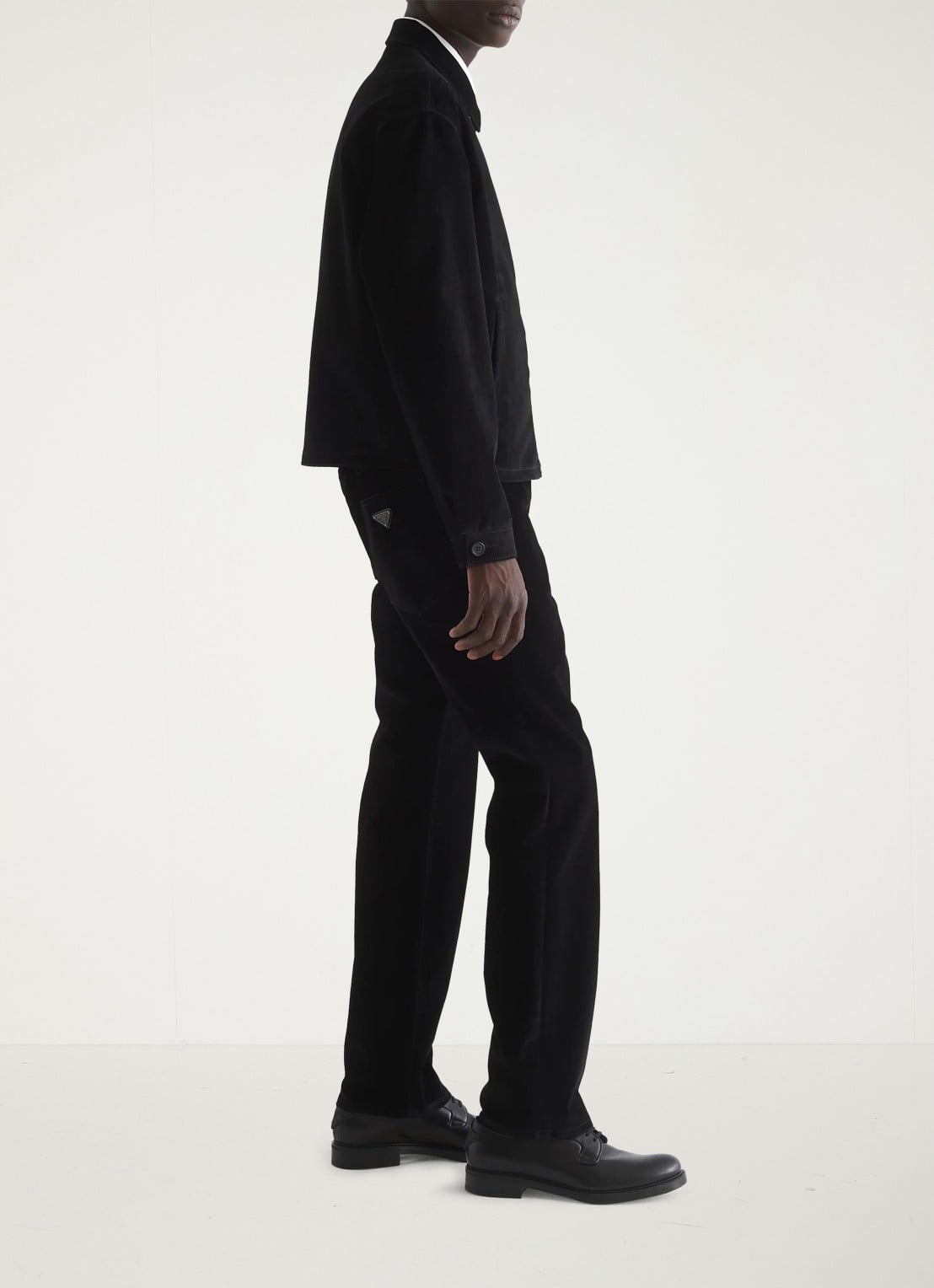 Prada Overshirt met logo en steekzakken - detail 6 zwart