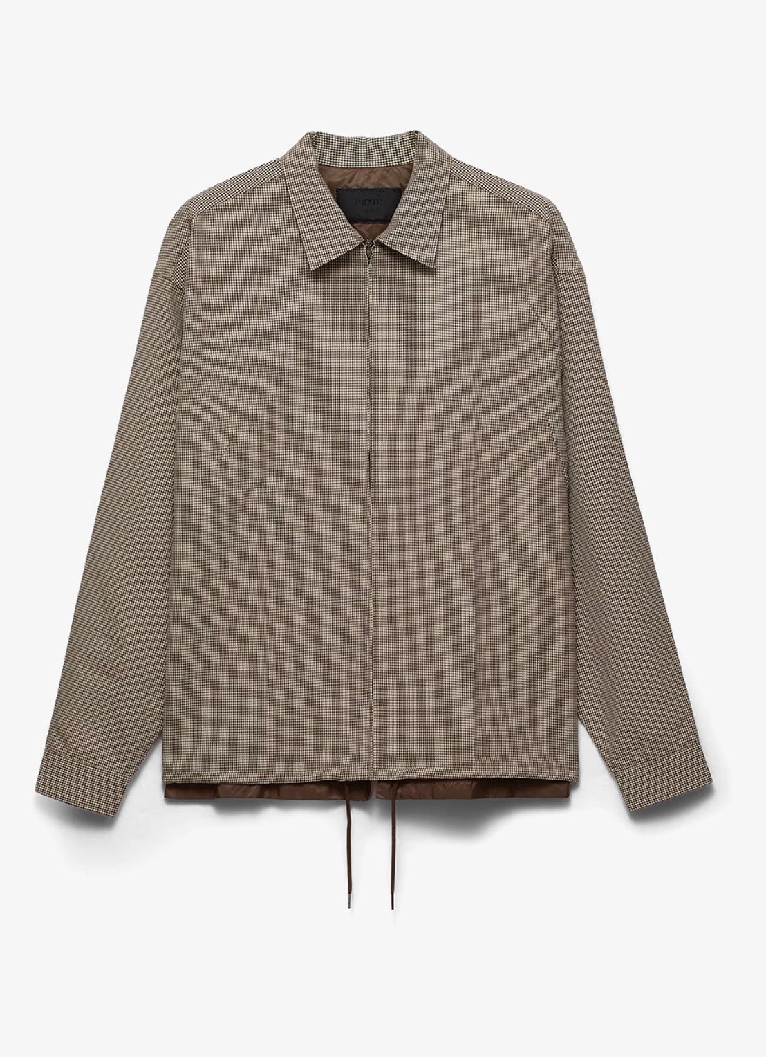 Prada Overshirt van scheerwol - voorkant 4 beige