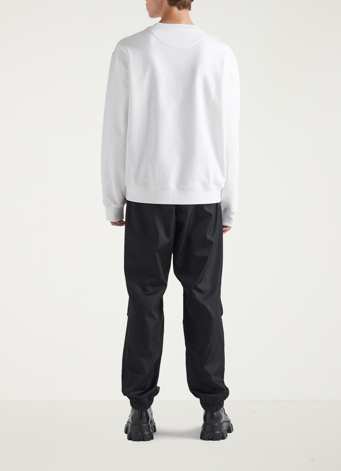 Prada Oversized sweater met logo - achterkant wit