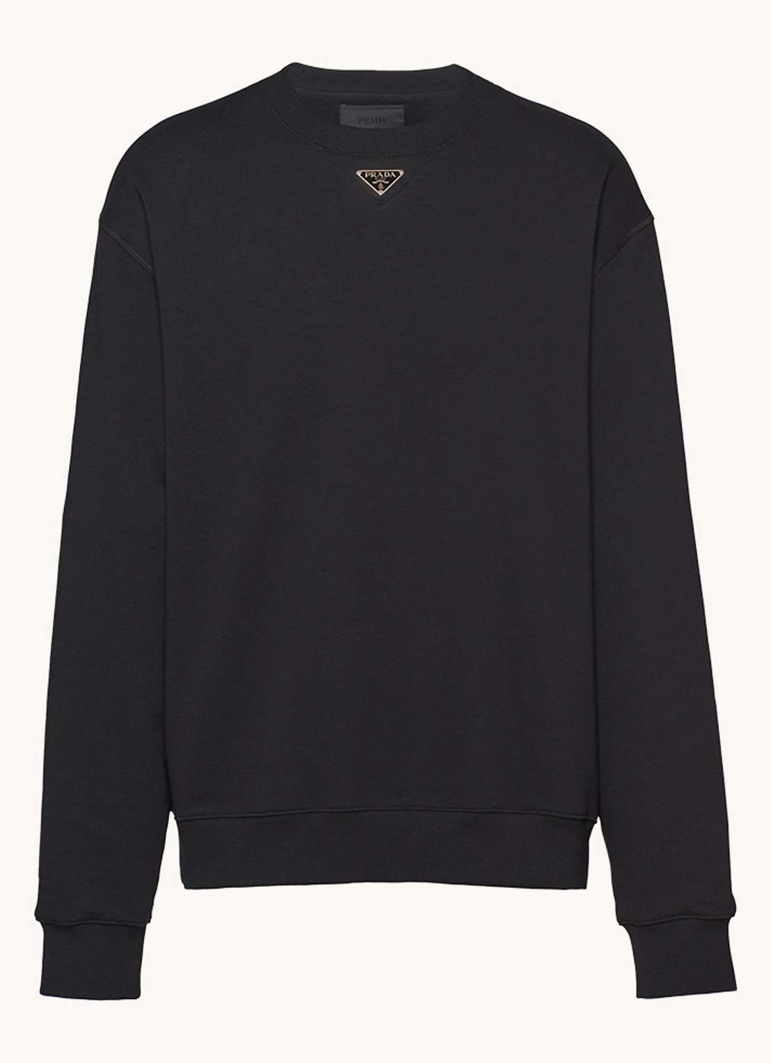 Prada Oversized sweater met logo - voorkant 2 zwart