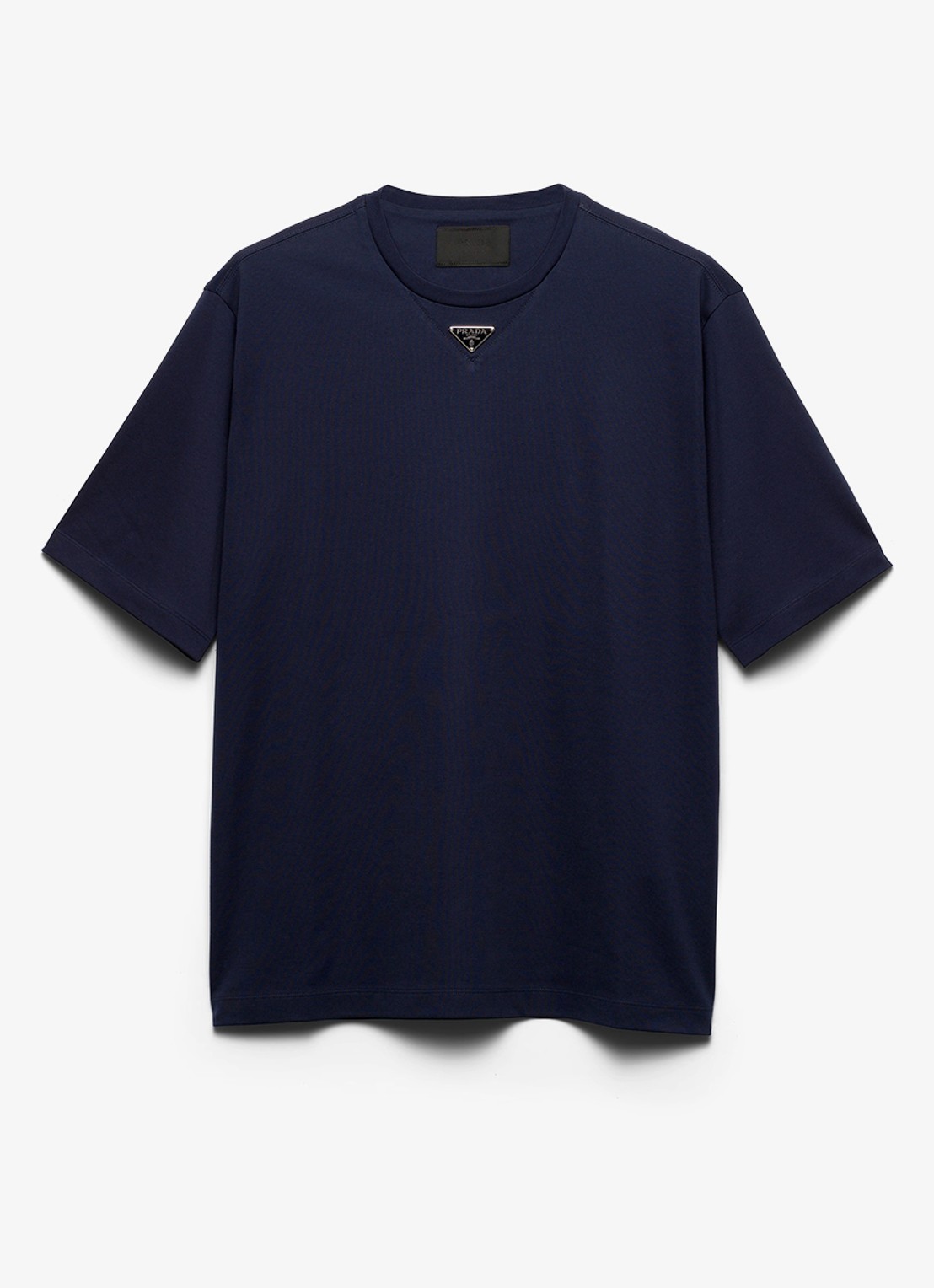 Prada Oversized T-shirt met logo - voorkant 3 donkerblauw