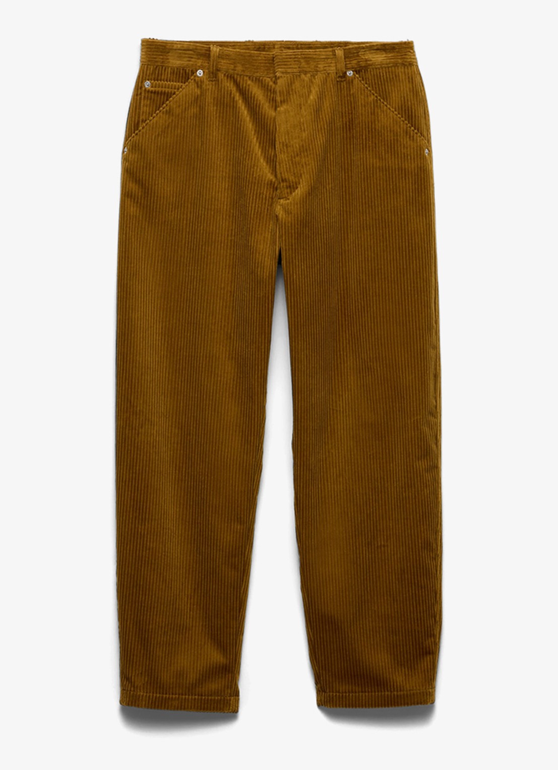 Prada Pantalon van corduroy - voorkant 4 okergeel