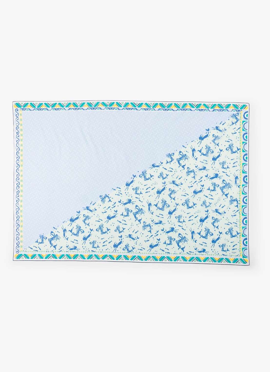 Prada Pareo met print 140 x 90 cm - voorkant 2 blauw