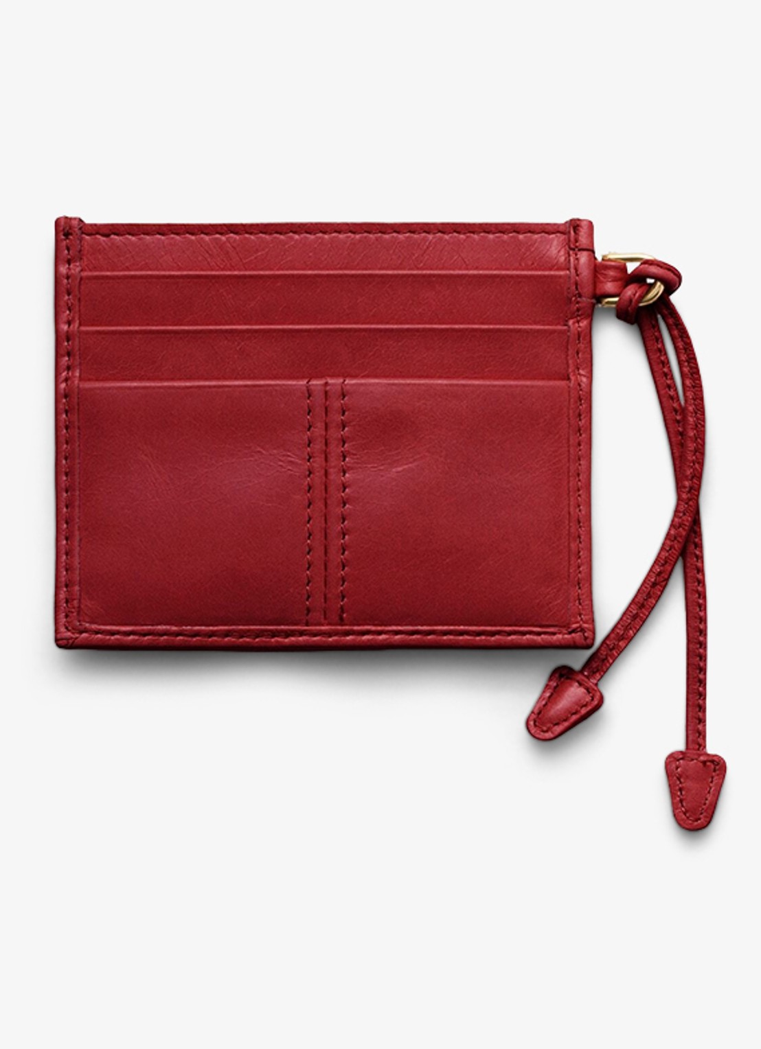 Prada Pasjeshouder van kalfsleer met logo - voorkant 2 rood