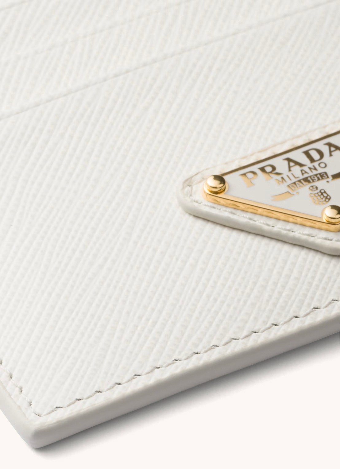 Prada Pasjeshouder van kalfsleer - detail 3 wit