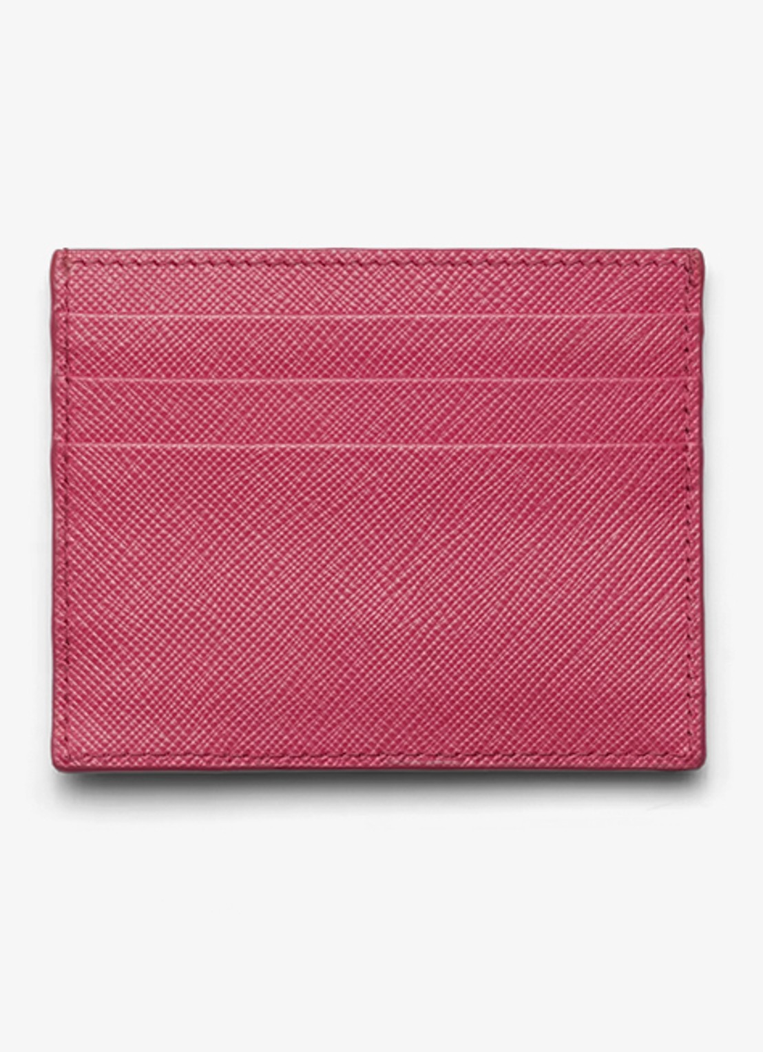 Prada Pasjeshouder van kalfsleer - voorkant 2 roze