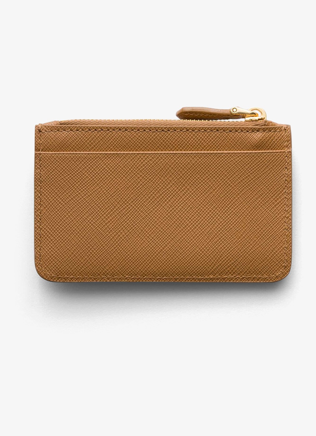 Prada Pasjeshouder van kalfsleer - achterkant 3 cognac