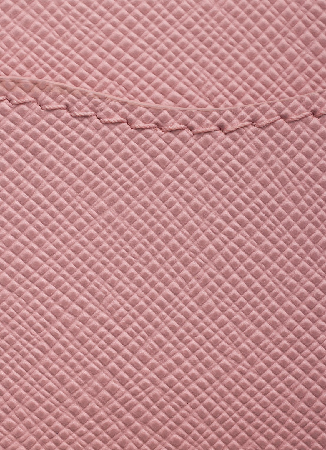 Prada Pasjeshouder van kalfsleer - detail roze