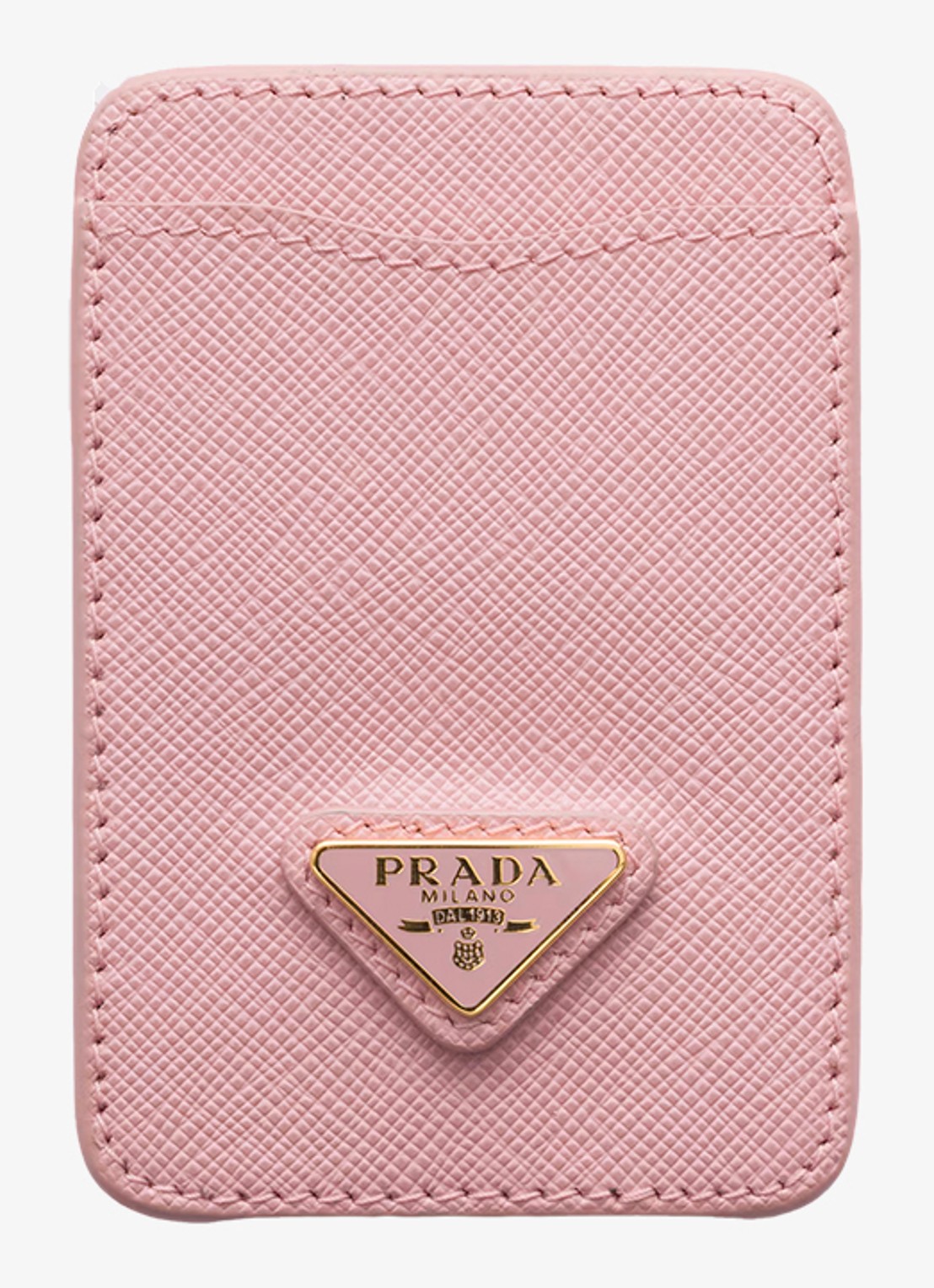Prada Pasjeshouder van kalfsleer - voorkant 2 roze