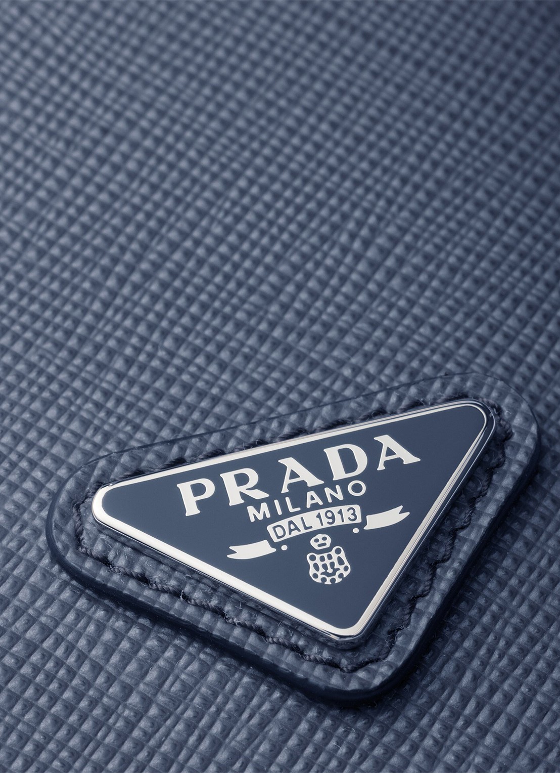 Prada Pasjeshouder van leer met logo voor MagSafe - detail 3 blauw