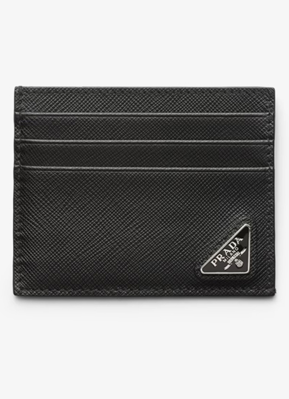 Prada Pasjeshouder van leer - voorkant zwart