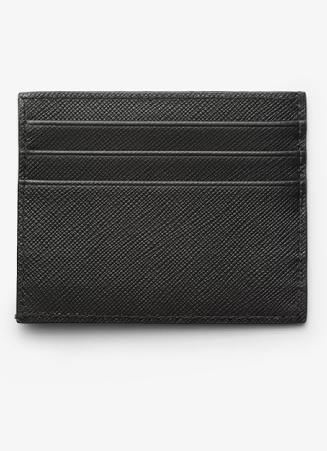 Prada Pasjeshouder van leer - voorkant 2 zwart